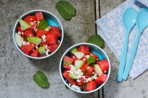 Watermelon Cucumber Salad